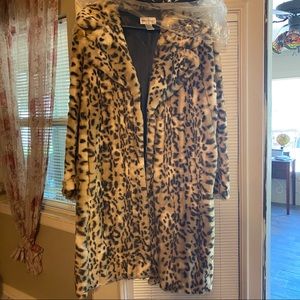 Leopard Long Fur Coat